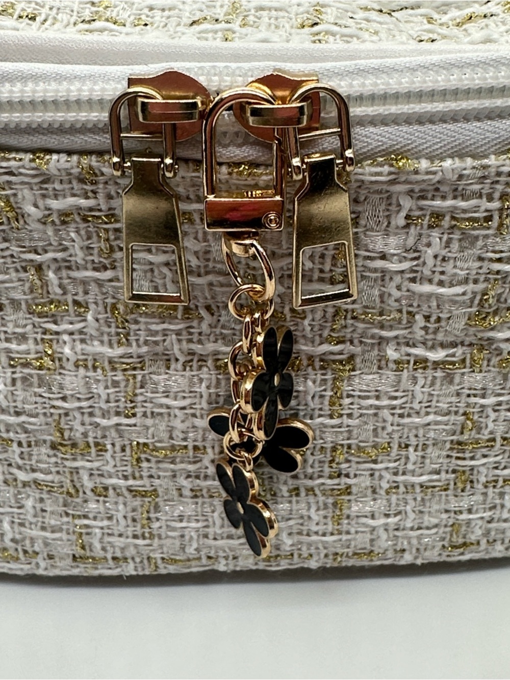 Tweed Cosmetic Train Case - Picture 2 of 4